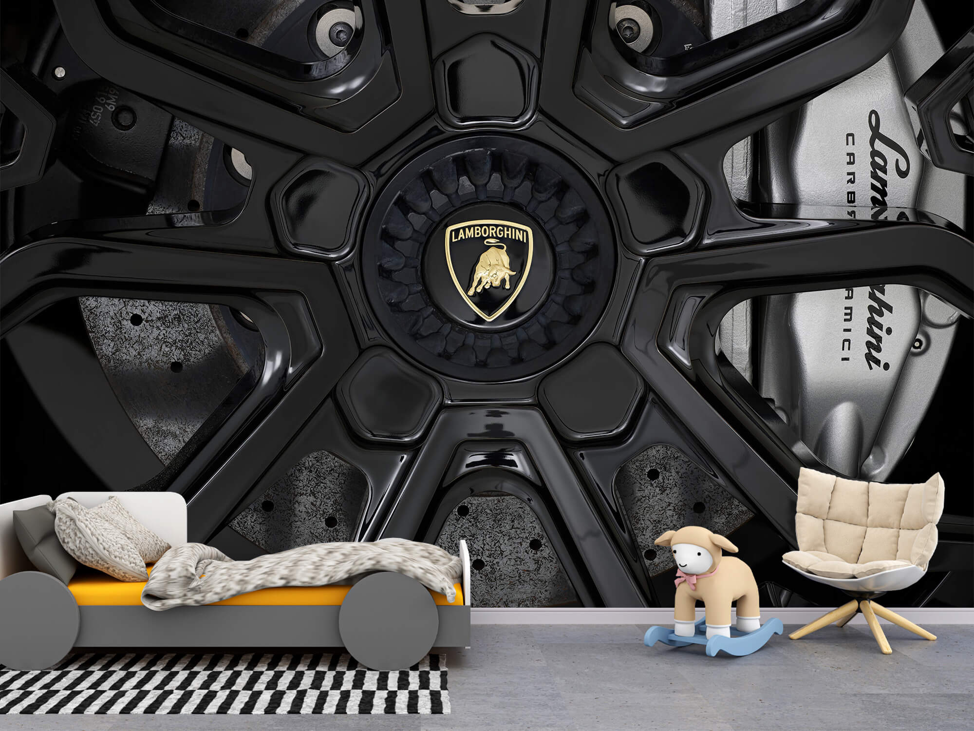 Patrón Papel pintado con Lamborghini Huracán - llanta - Sala de ocio 2