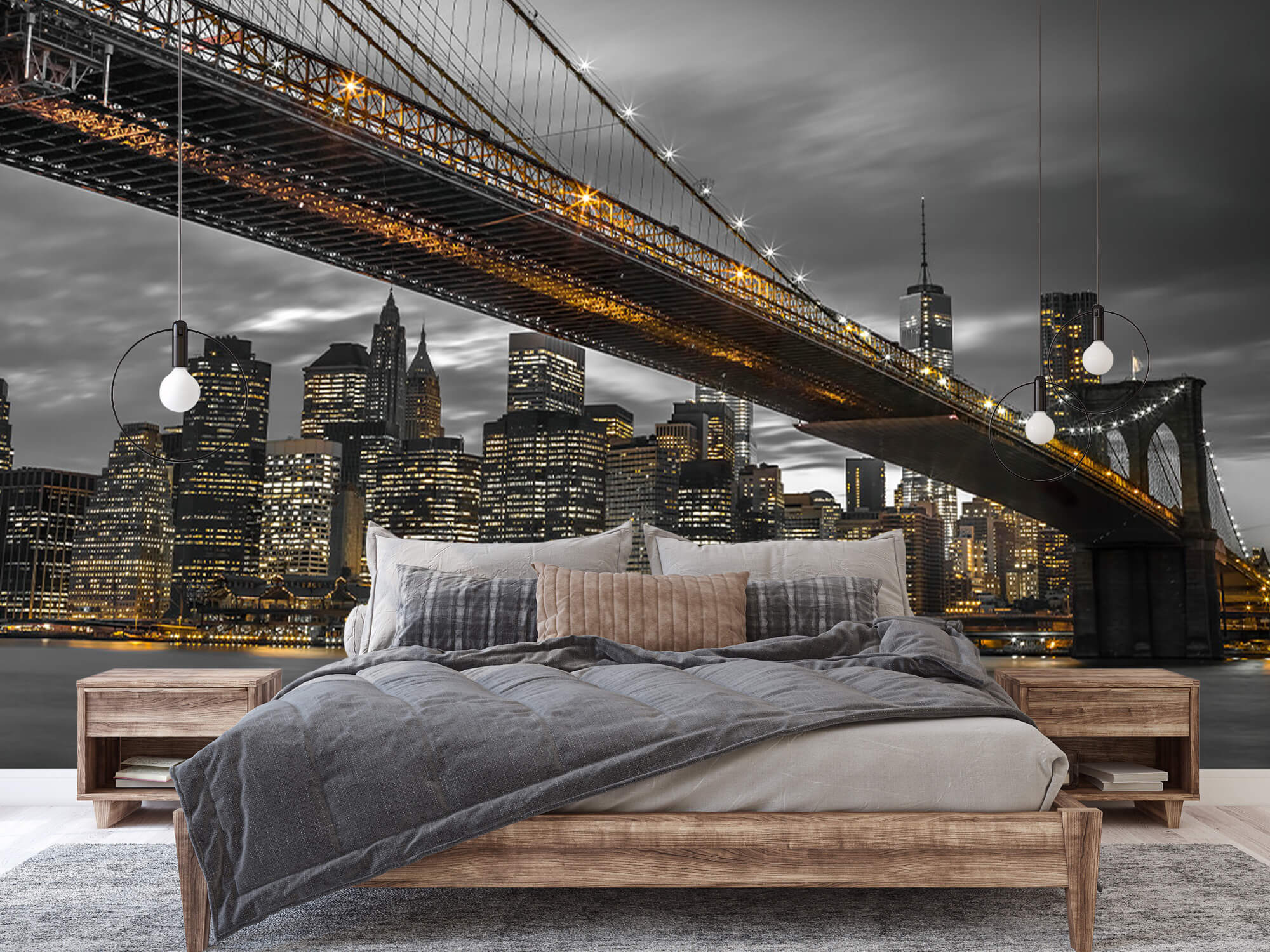  Papel pintado con Puente de Brooklyn, Nueva York - Salón 1