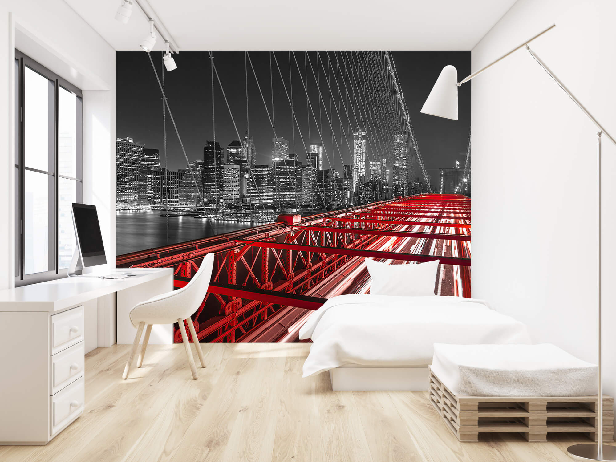  Papel pintado con Puente rojo de Brooklyn - Habitación de adolescentes 1