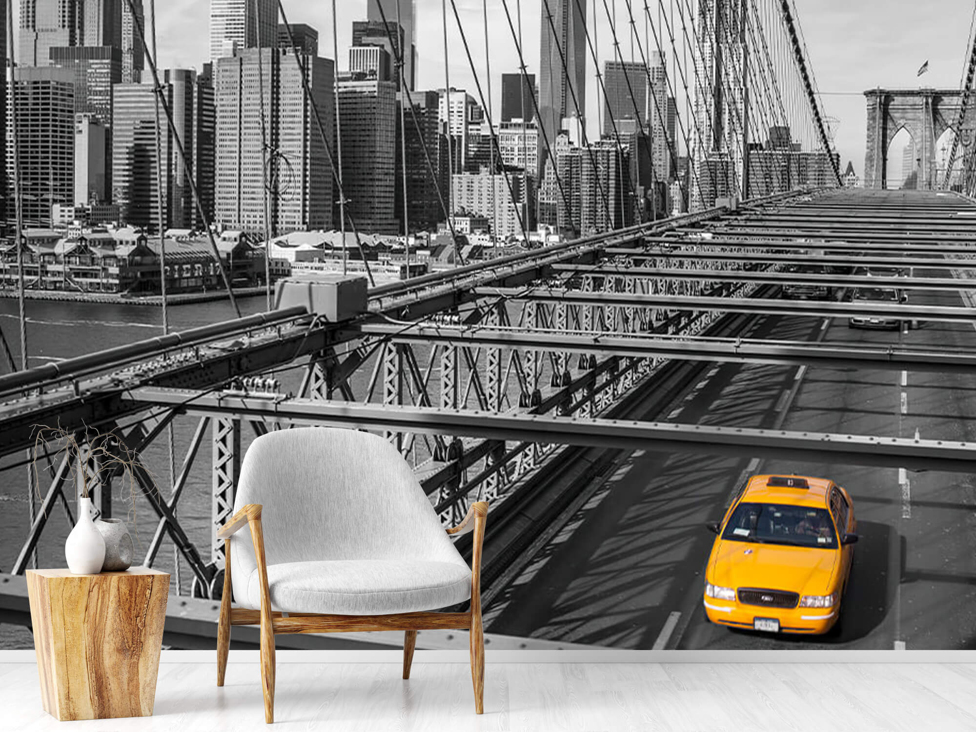  Papel pintado con Un taxi a través del puente de Brooklyn - Habitación de adolescentes 2