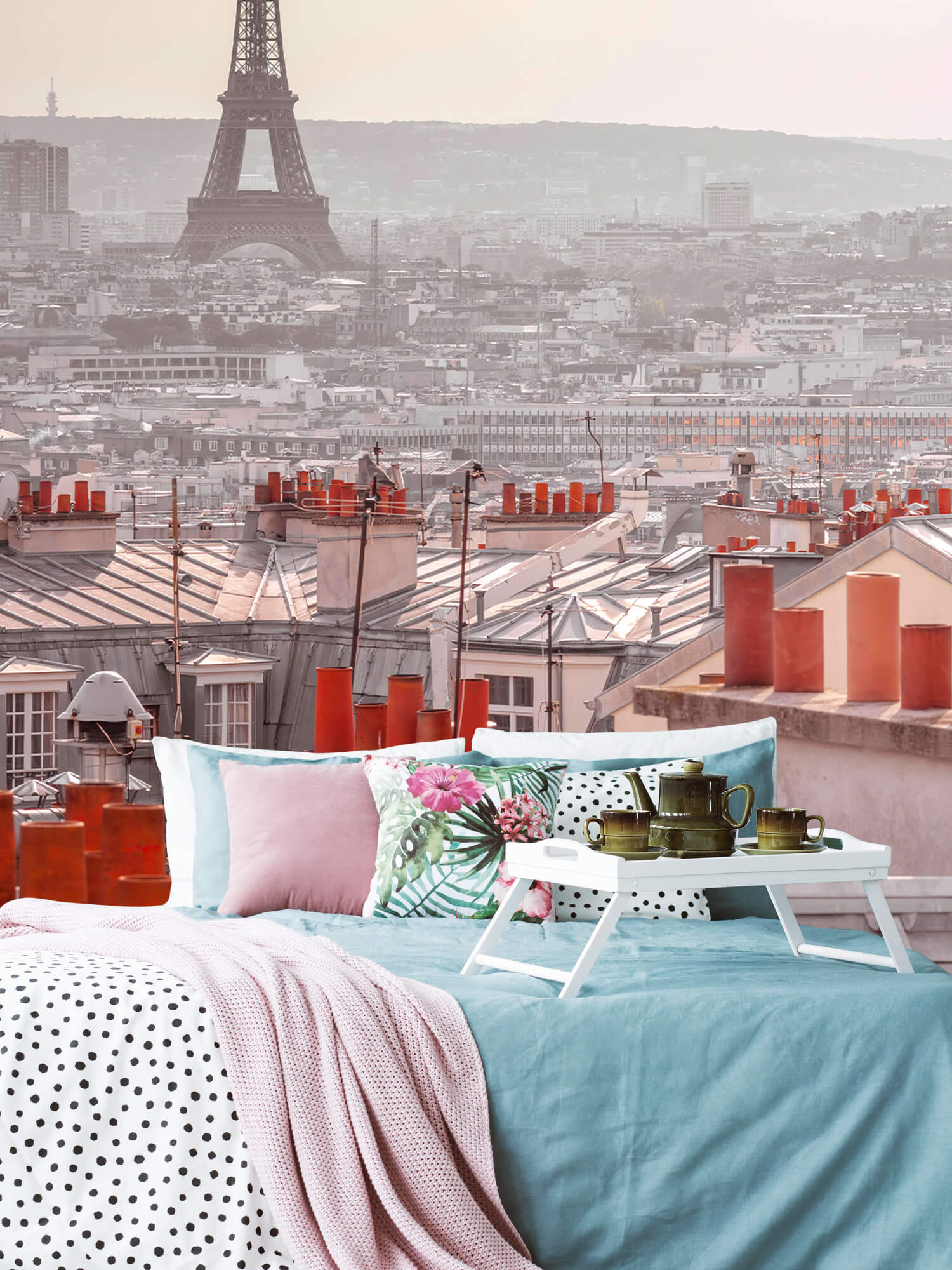  Papel pintado con Torre Eiffel desde Montmartre - Pasillo 5