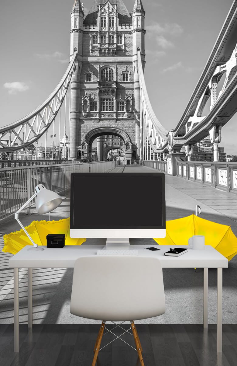  Papel pintado con Paraguas amarillos en el Tower Bridge - Salón 13