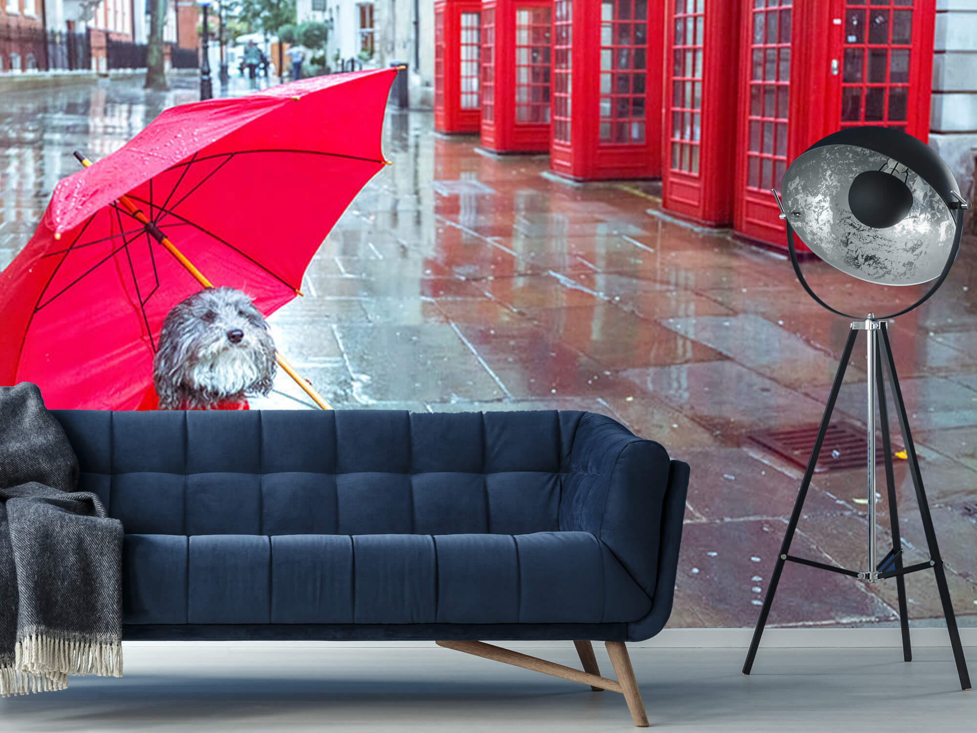  Papel pintado con Perro con paraguas - Habitación de adolescentes 9