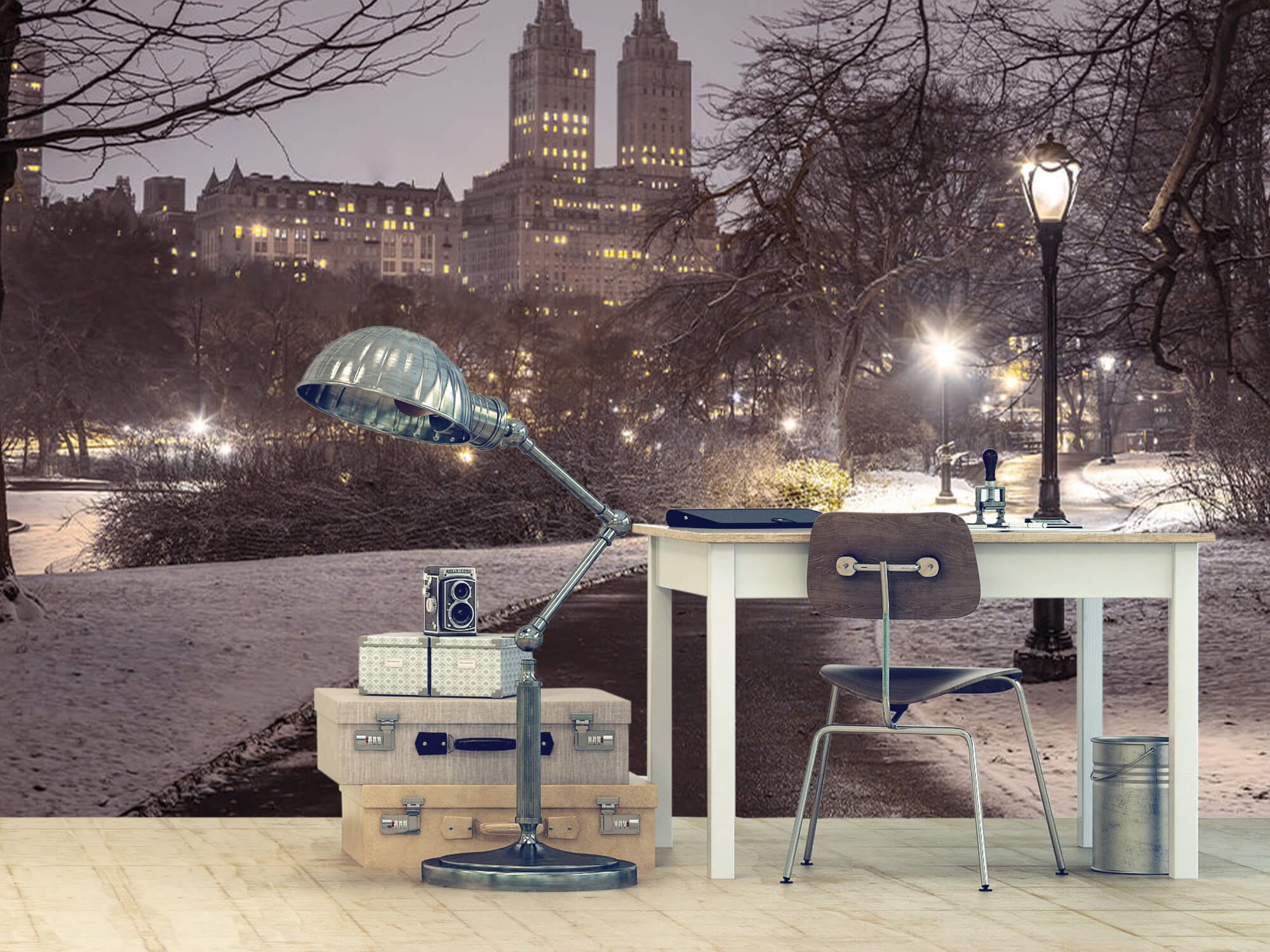  Papel pintado con Central Park nevado - Salón 2
