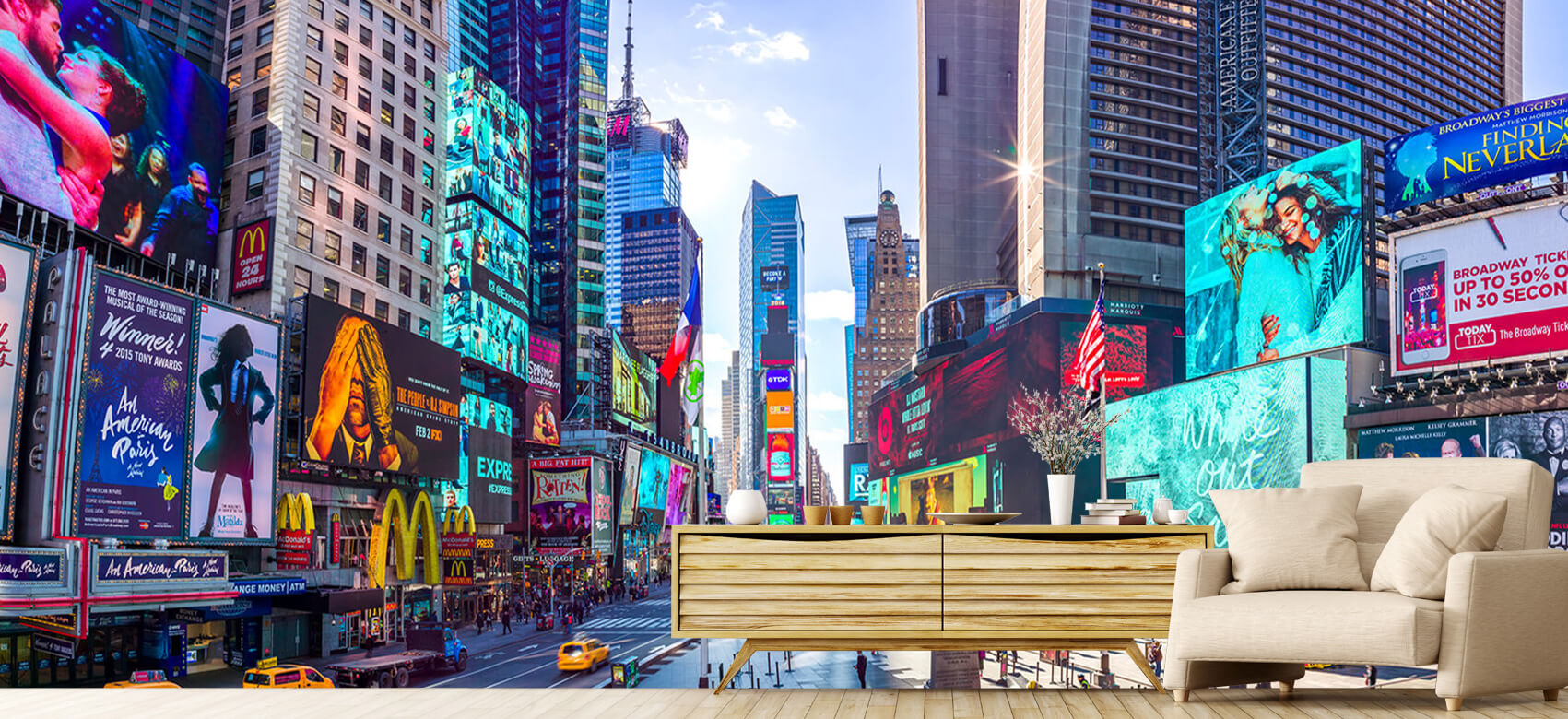  Papel pintado con Times Square de día - Salón 4