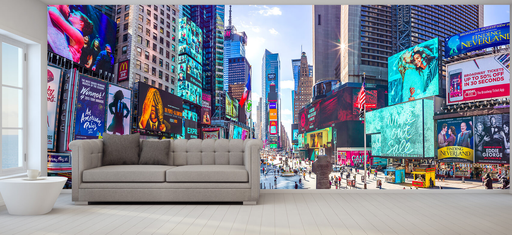  Papel pintado con Times Square de día - Salón 5