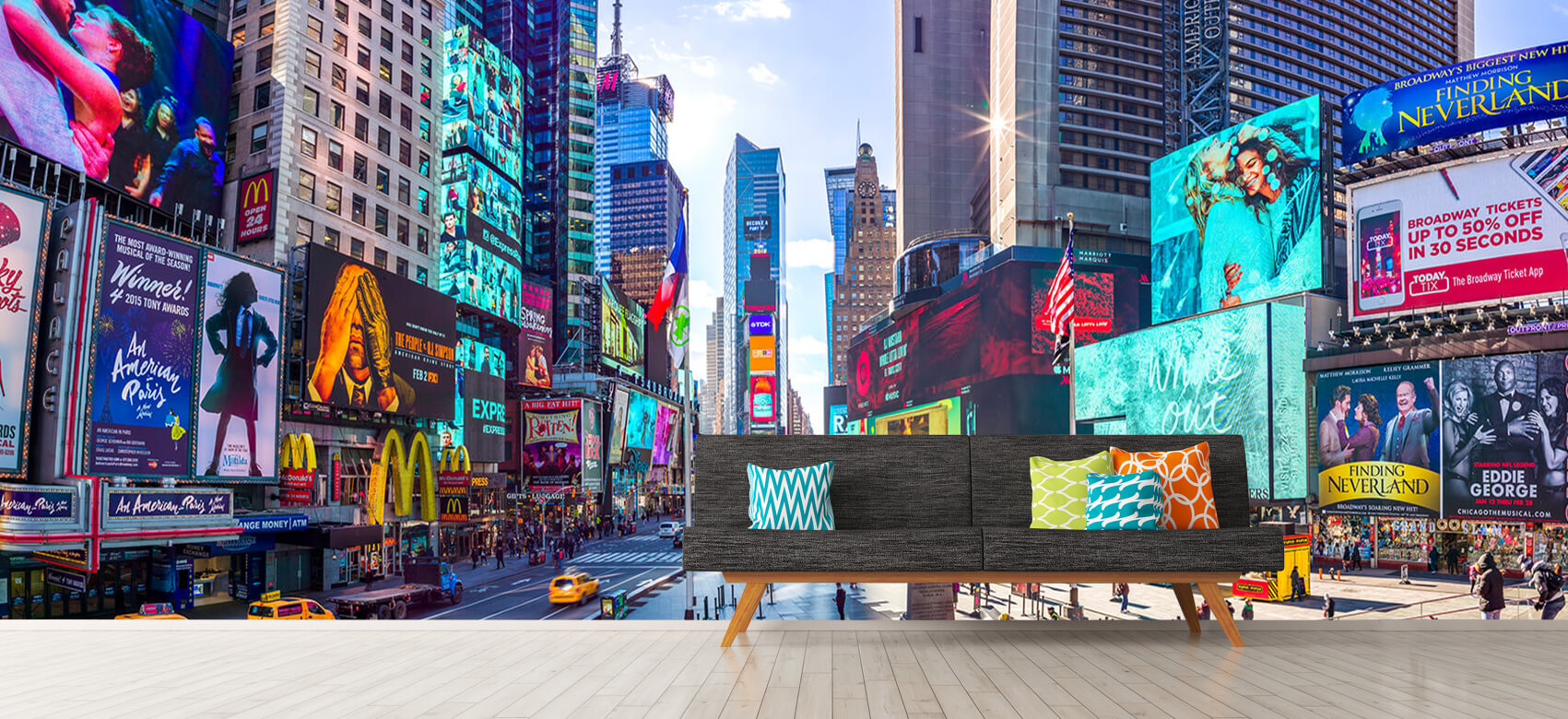  Papel pintado con Times Square de día - Salón 7