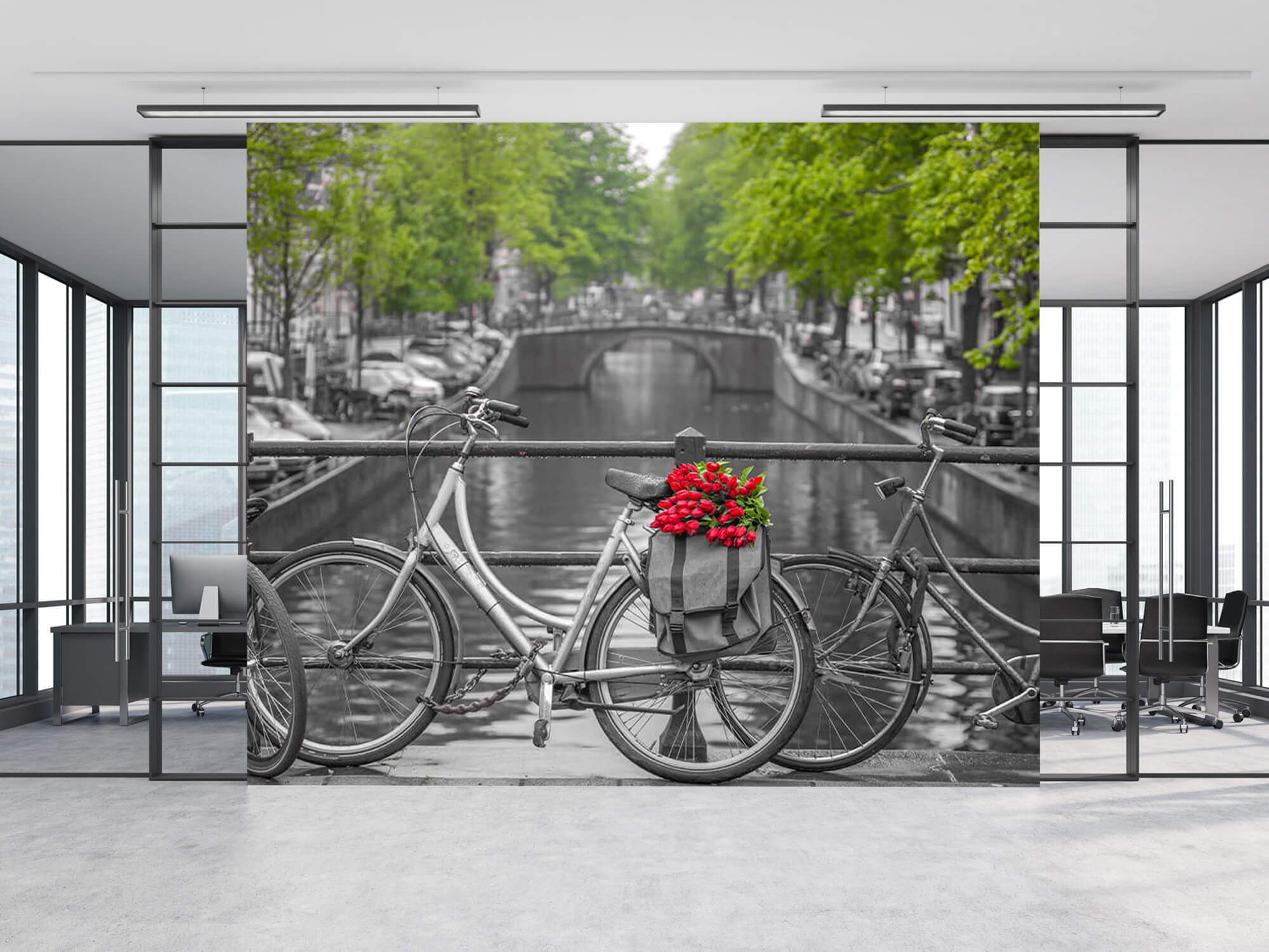  Papel pintado con Bicicleta con flores - Salón 8