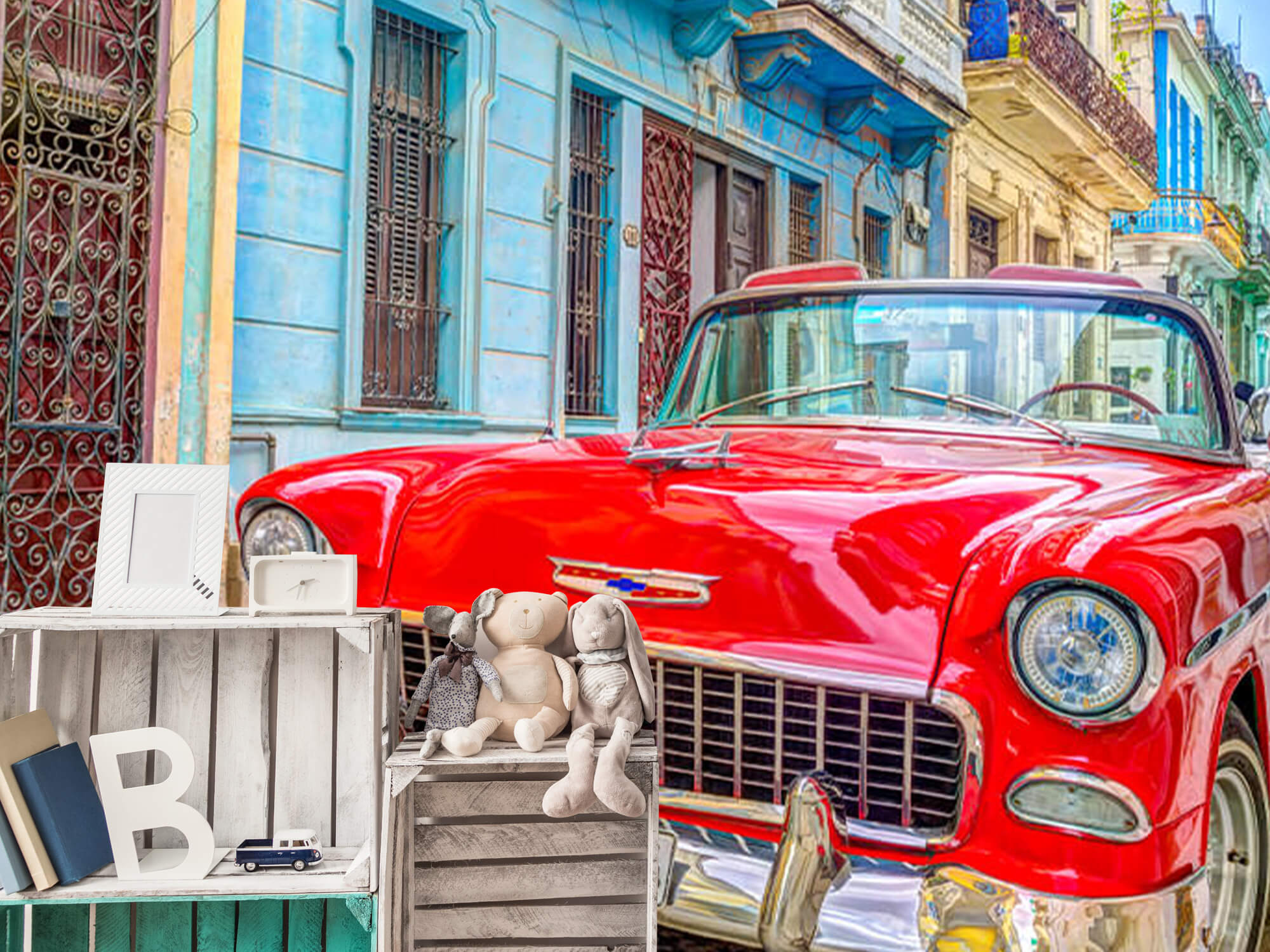  Papel pintado con Coche de época en La Habana - Sala de ocio 12