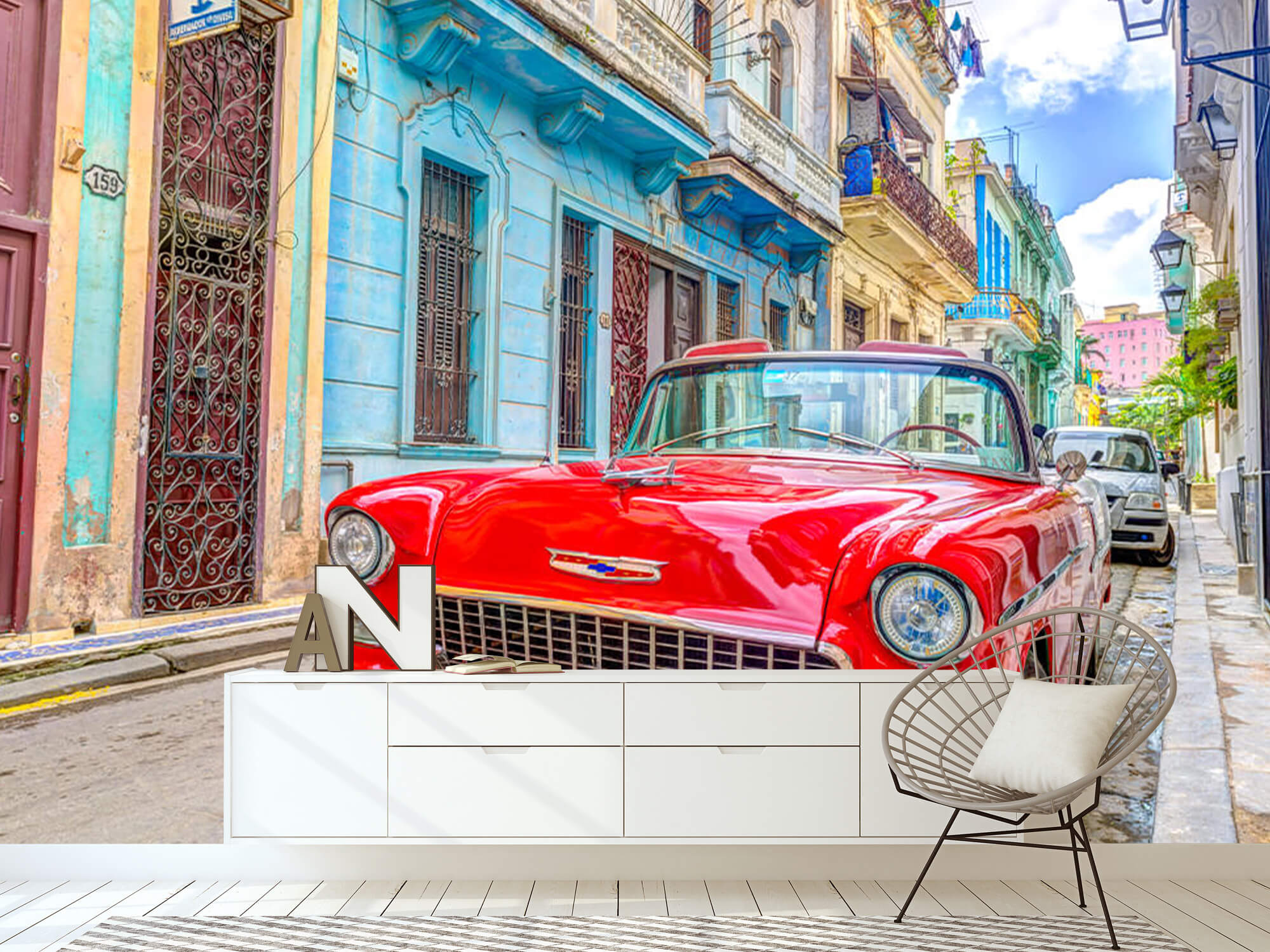  Papel pintado con Coche de época en La Habana - Sala de ocio 14