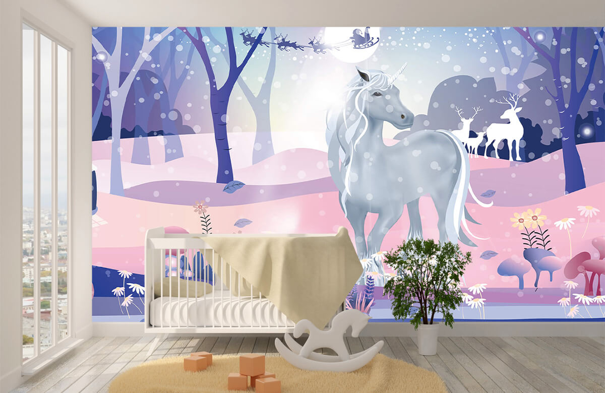 wallpaper Unicornio en la nieve 6