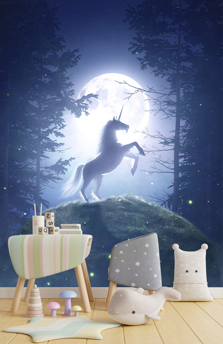 wallpaper Unicornio en luna llena 4
